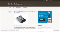 Desktop Screenshot of mynewconferences.wordpress.com