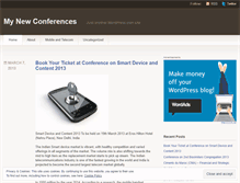 Tablet Screenshot of mynewconferences.wordpress.com
