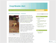 Tablet Screenshot of corgibreederalert.wordpress.com