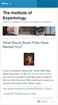 Mobile Screenshot of instituteofexpertology.wordpress.com