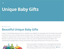 Tablet Screenshot of beautifuluniquebabygifts.wordpress.com