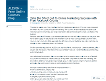 Tablet Screenshot of alisoncourses.wordpress.com