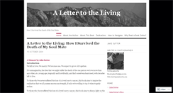 Desktop Screenshot of alettertotheliving.wordpress.com