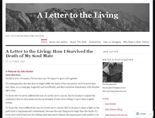 Tablet Screenshot of alettertotheliving.wordpress.com