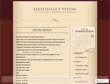 Tablet Screenshot of excelskills.wordpress.com