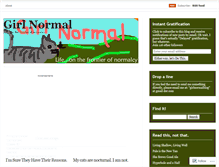 Tablet Screenshot of girlnormal.wordpress.com
