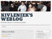 Tablet Screenshot of kivlenieks.wordpress.com