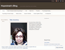 Tablet Screenshot of hopeishak.wordpress.com
