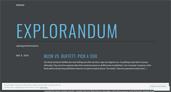 Desktop Screenshot of explorandum.wordpress.com