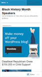Mobile Screenshot of blackhistorymonthspeakers.wordpress.com