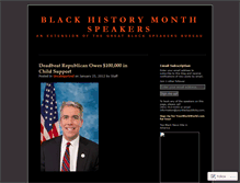 Tablet Screenshot of blackhistorymonthspeakers.wordpress.com