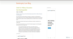 Desktop Screenshot of bankruptcylaw.wordpress.com