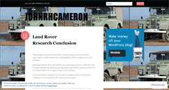 Desktop Screenshot of johnrhcameron.wordpress.com