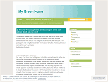 Tablet Screenshot of mygreenhome.wordpress.com