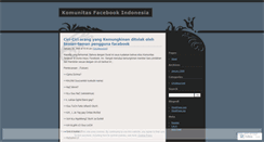 Desktop Screenshot of facebookindonesia.wordpress.com