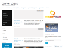 Tablet Screenshot of companylovers.wordpress.com