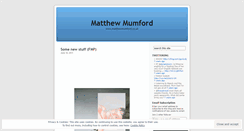 Desktop Screenshot of matthewmumford.wordpress.com