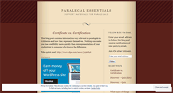 Desktop Screenshot of paralegalessentials.wordpress.com