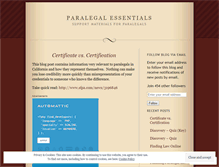 Tablet Screenshot of paralegalessentials.wordpress.com