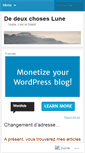 Mobile Screenshot of dedeuxchoseslune.wordpress.com