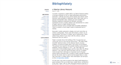 Desktop Screenshot of bibliophilately.wordpress.com