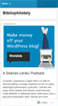 Mobile Screenshot of bibliophilately.wordpress.com