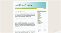 Desktop Screenshot of anandkrishna.wordpress.com