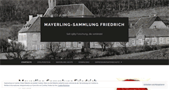 Desktop Screenshot of mayerlingarchiv.wordpress.com