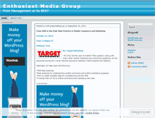 Tablet Screenshot of enthusiastmediagroup.wordpress.com