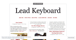 Desktop Screenshot of leadkeyboard.wordpress.com