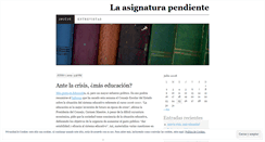 Desktop Screenshot of laasignaturapendiente.wordpress.com