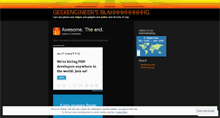 Desktop Screenshot of geekengineer.wordpress.com
