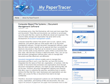 Tablet Screenshot of mypapertracer.wordpress.com