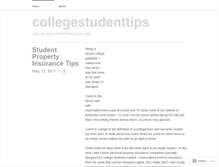 Tablet Screenshot of collegestudenttips.wordpress.com