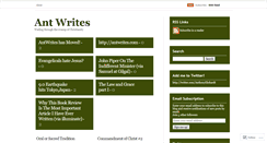 Desktop Screenshot of antwrites.wordpress.com