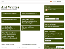 Tablet Screenshot of antwrites.wordpress.com