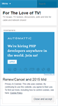 Mobile Screenshot of fortheloveoftv.wordpress.com