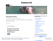 Tablet Screenshot of elephantink.wordpress.com