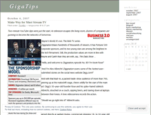 Tablet Screenshot of gigatips.wordpress.com