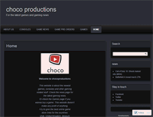 Tablet Screenshot of chocoproductions.wordpress.com