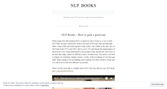 Desktop Screenshot of newnlpbooks.wordpress.com
