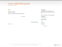 Tablet Screenshot of jeannearkfeldphotography.wordpress.com