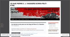 Desktop Screenshot of pierrevaissiere.wordpress.com