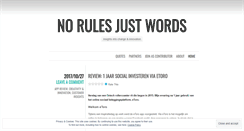 Desktop Screenshot of norulesjustwords.wordpress.com