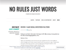 Tablet Screenshot of norulesjustwords.wordpress.com