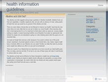 Tablet Screenshot of healthinformationguidelines.wordpress.com