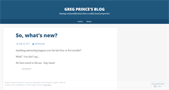 Desktop Screenshot of gregprinceblog.wordpress.com