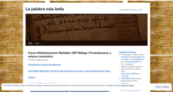 Desktop Screenshot of lapalabramasbella.wordpress.com