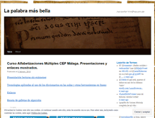 Tablet Screenshot of lapalabramasbella.wordpress.com