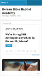 Mobile Screenshot of bereanbiblebaptistacademy.wordpress.com